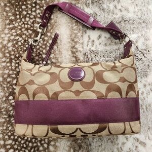 EUC! Coach Signature Stripe Bag.